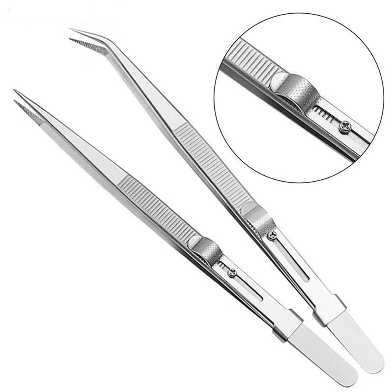Diy Electronics Tool Kit - Adjustable Self Clamping Tweezers Jewelry Making
