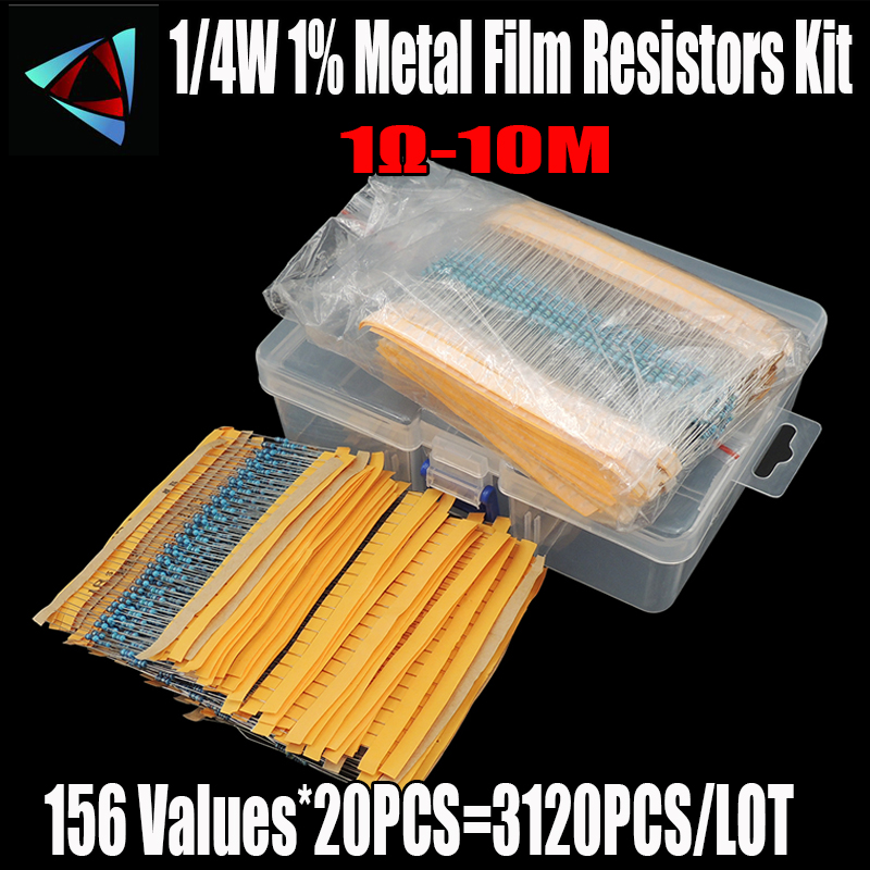 Resistor Kit 1 4W - 3120 Cái/lốc 156 Giá Trị 1/4W