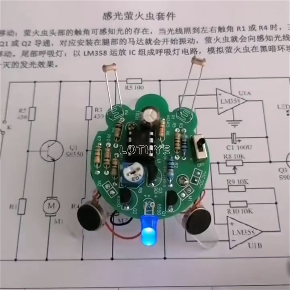 Photosensitive Firefly Kit Mob - đánh giá và giá Diy Electronics Workbench