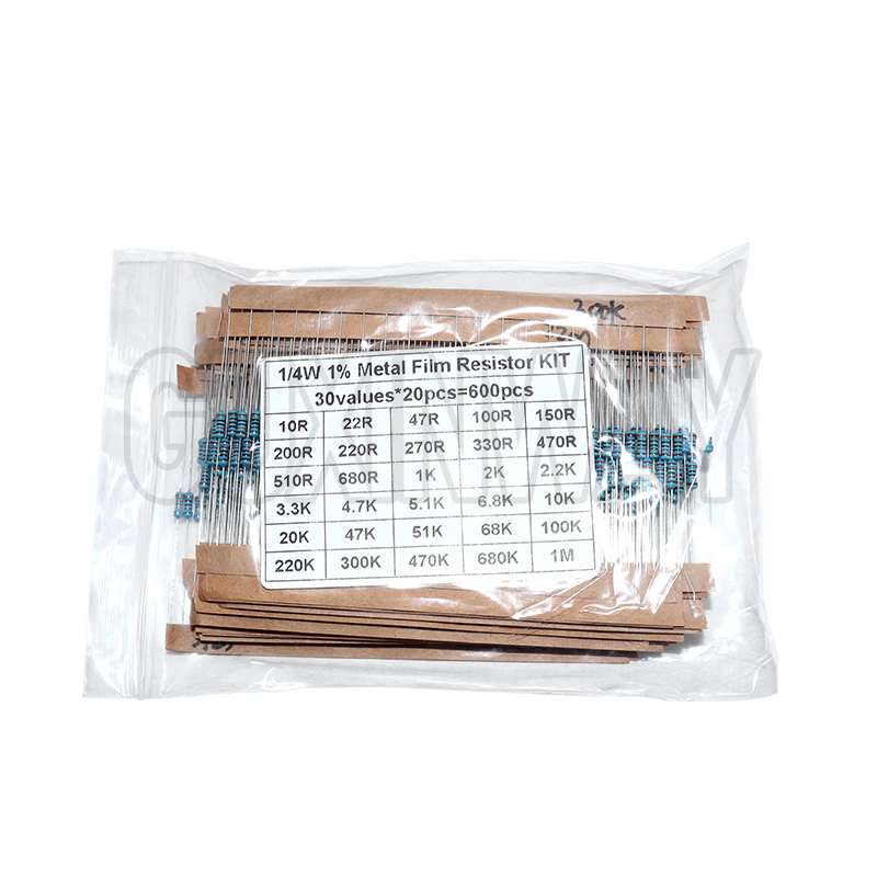 1/4W 1% Metal Film Resistor KI - đánh giá và giá Resistor Kit 1 4W
