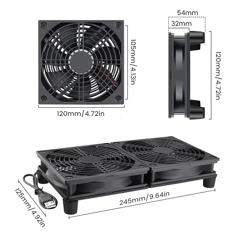 Router Cooling Fan High Airflo - đánh giá và giá Diy Electronics Box