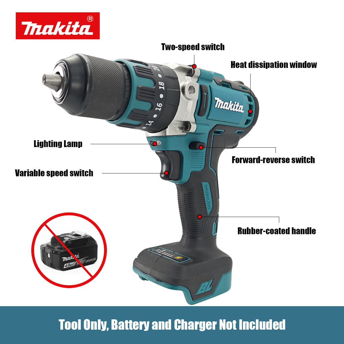 Makita 13mm Brushless Cordless - đánh giá và giá Makita Drill Ddf484