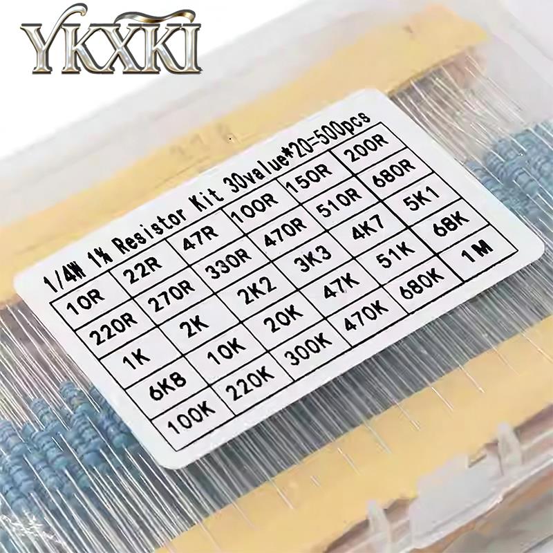 300pcs 600pcs 820pcs 1/4W 1% M - đánh giá và giá Resistor Kit 1 4W