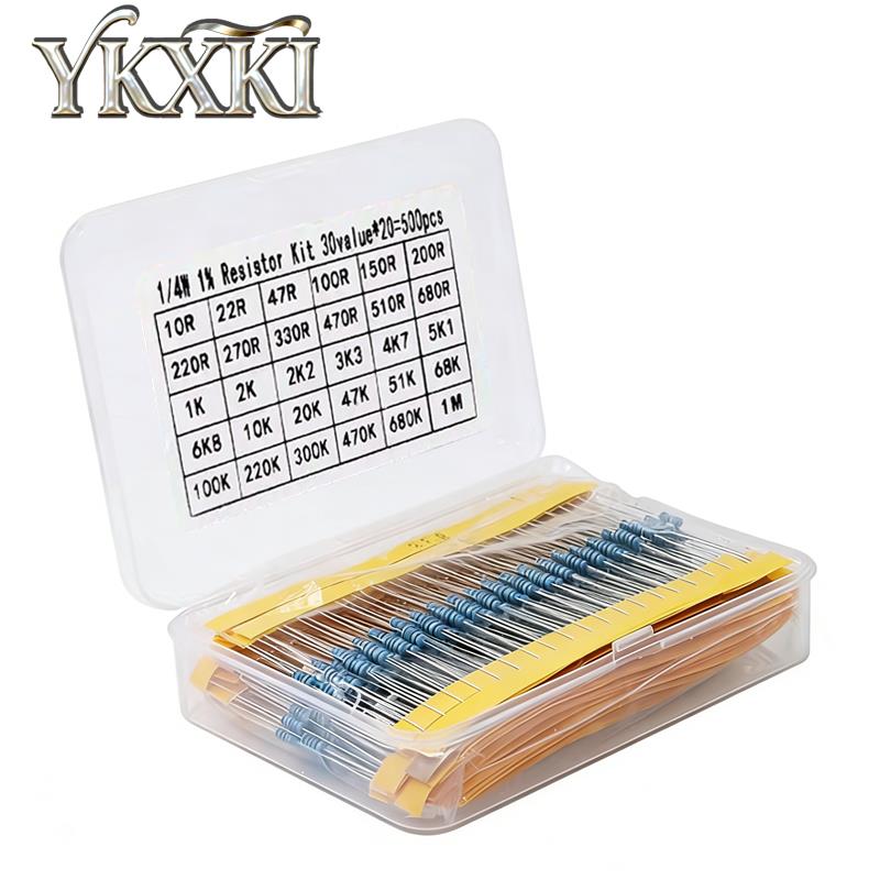 300pcs 600pcs 820pcs 1/4W 1% M - đánh giá và giá Resistor Kit 1 4W