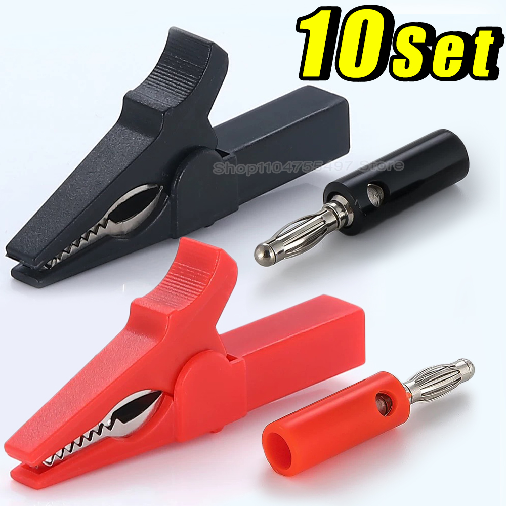 Alligator Clip with Banana Plu - đánh giá và giá Crocodile Clip Set