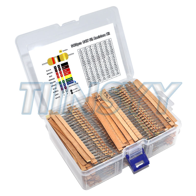 3120pcs 156 Values 1 -10M Ohm  - đánh giá và giá Resistor Kit 1 4W