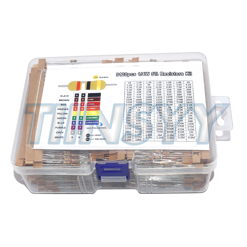 3120pcs 156 Values 1 -10M Ohm  - đánh giá và giá Resistor Kit 1 4W
