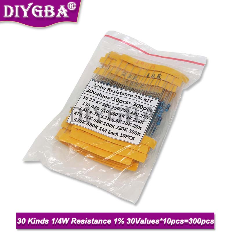 600PCS/Set 30Kinds 1/4W Resist - đánh giá và giá Resistor Kit 1 4W