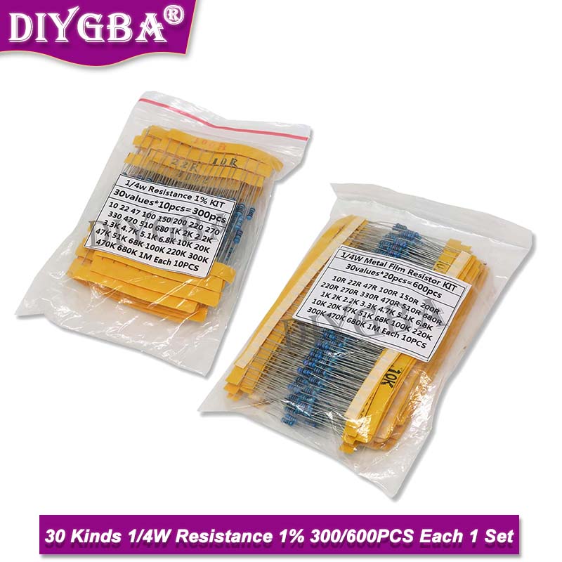 600PCS/Set 30Kinds 1/4W Resist - đánh giá và giá Resistor Kit 1 4W