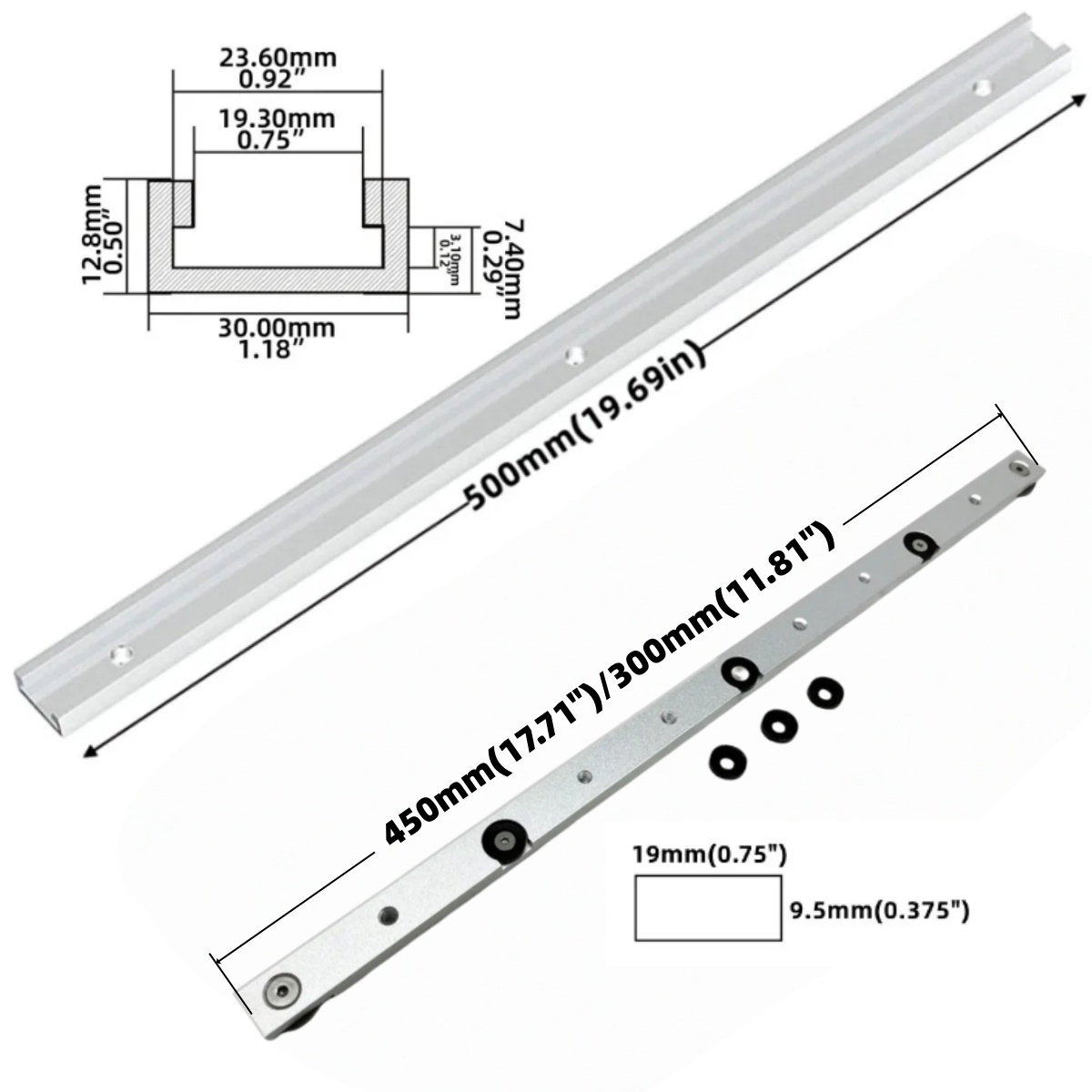1 Set Aluminium T-Track Slot & - đánh giá và giá Diy Electronics Workbench