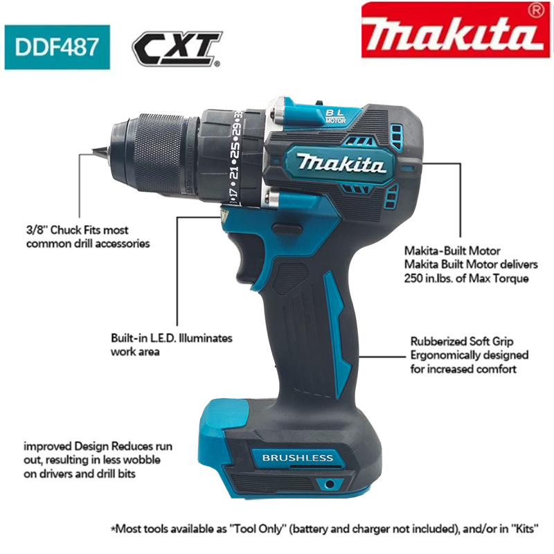Makita Battery 18v  Makita DDF - đánh giá và giá Makita Drill Ddf484