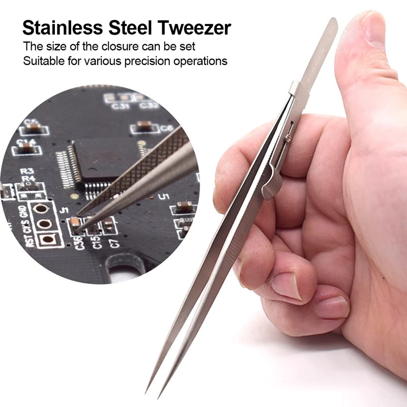 Adjustable Self Clamping Tweez - đánh giá và giá Diy Electronics Tool Kit