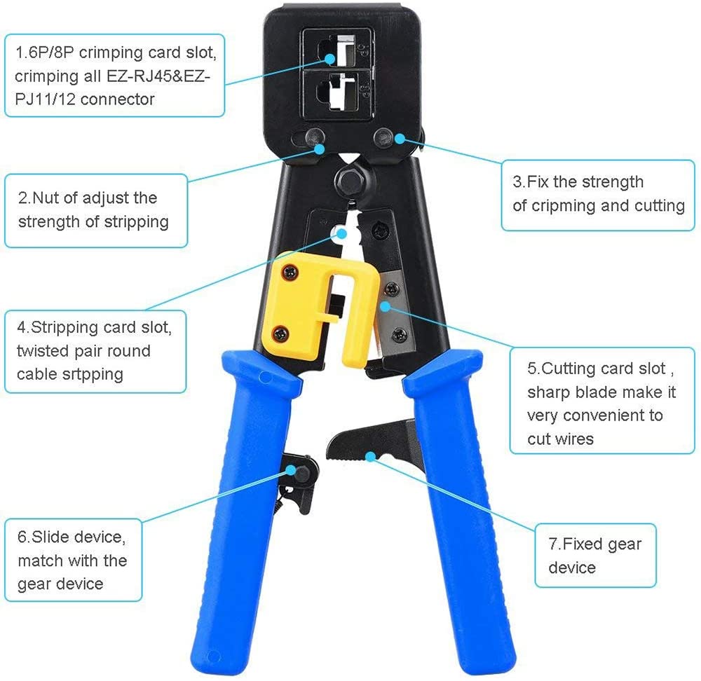 ZoeRax RJ45 Crimper Cho Vượt Q - đánh giá và giá Wire Stripper Cutter