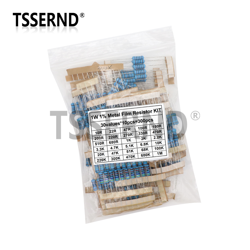 300PCS 1/4W 1/2W 1W 1% Metal F - đánh giá và giá Resistor Kit 1 4W