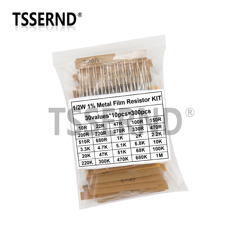 300PCS 1/4W 1/2W 1W 1% Metal F - đánh giá và giá Resistor Kit 1 4W