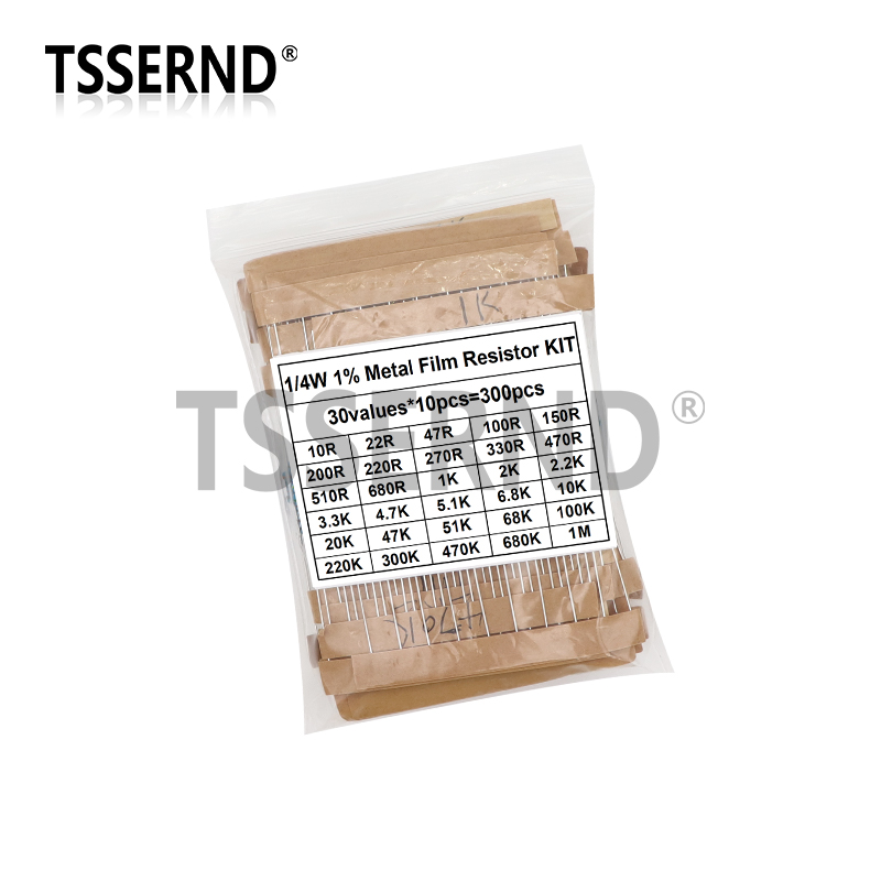 300PCS 1/4W 1/2W 1W 1% Metal F - đánh giá và giá Resistor Kit 1 4W