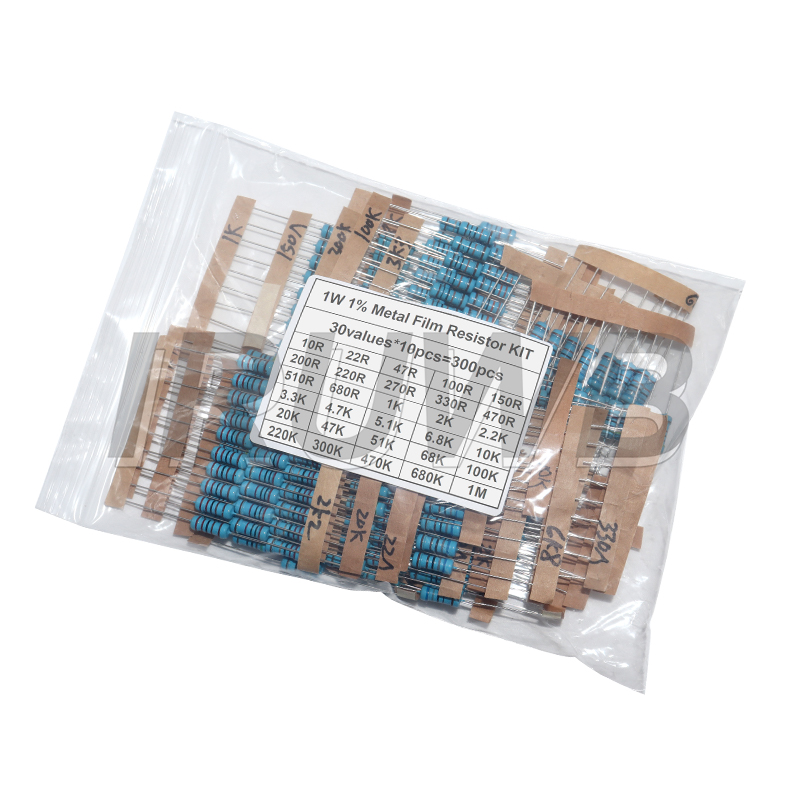300PCS 1/4W 1/2W 1W Resistance - đánh giá và giá Resistor Kit 1 4W
