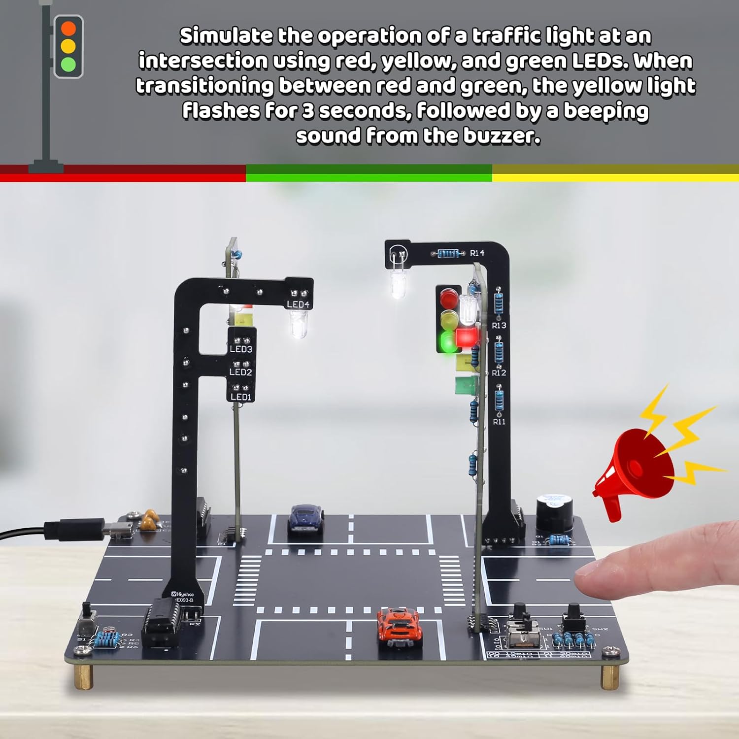 LED Traffic Light Simulator So - đánh giá và giá Diy Electronics Projects For Adults