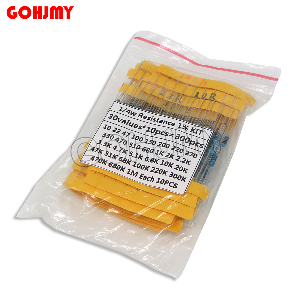 30 Kinds 1/4W Resistance 1% Me - đánh giá và giá Resistor Kit 1 4W
