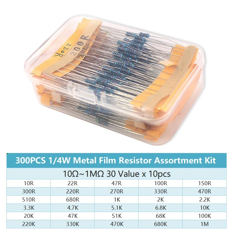 300/600PCS 1/4W Kit de resiste - đánh giá và giá Resistor Kit 1 4W