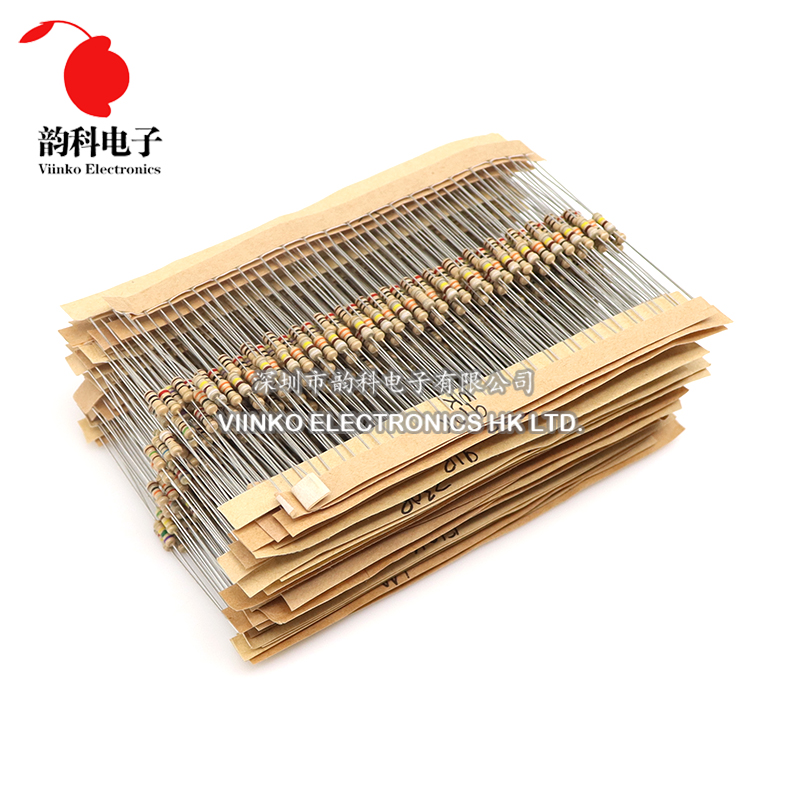 860pcs 1/4W Carbon Film Resist - đánh giá và giá Resistor Kit 1 4W