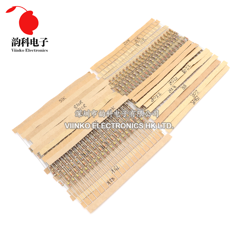 860pcs 1/4W Carbon Film Resist - đánh giá và giá Resistor Kit 1 4W
