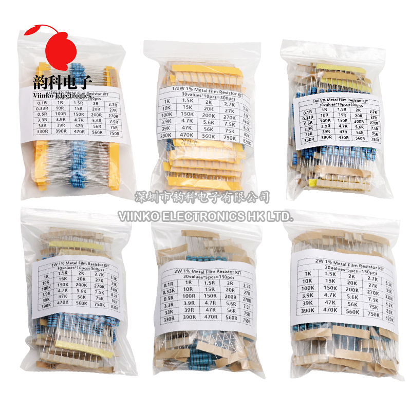 300PCS 150PCS 1/2W 1W 3W 2W Re - đánh giá và giá Resistor Kit 1 4W