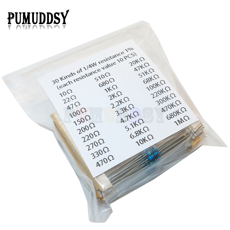 600pcs/set 30 Kinds 1/4W Resis - đánh giá và giá Resistor Kit 1 4W