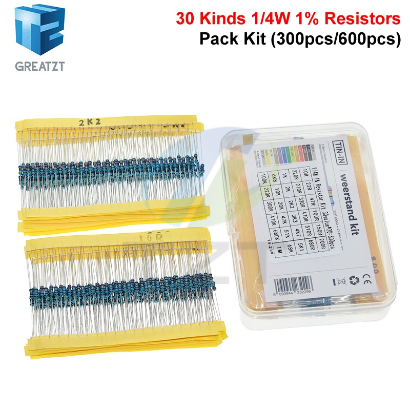 GREATZT 600pcs/set 30 Kinds 1/ - đánh giá và giá Resistor Kit 1 4W