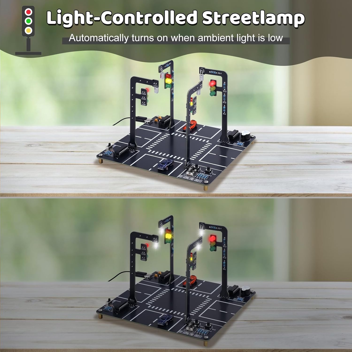Traffic Light Simulator Kit wi - đánh giá và giá Diy Electronics Projects For Adults